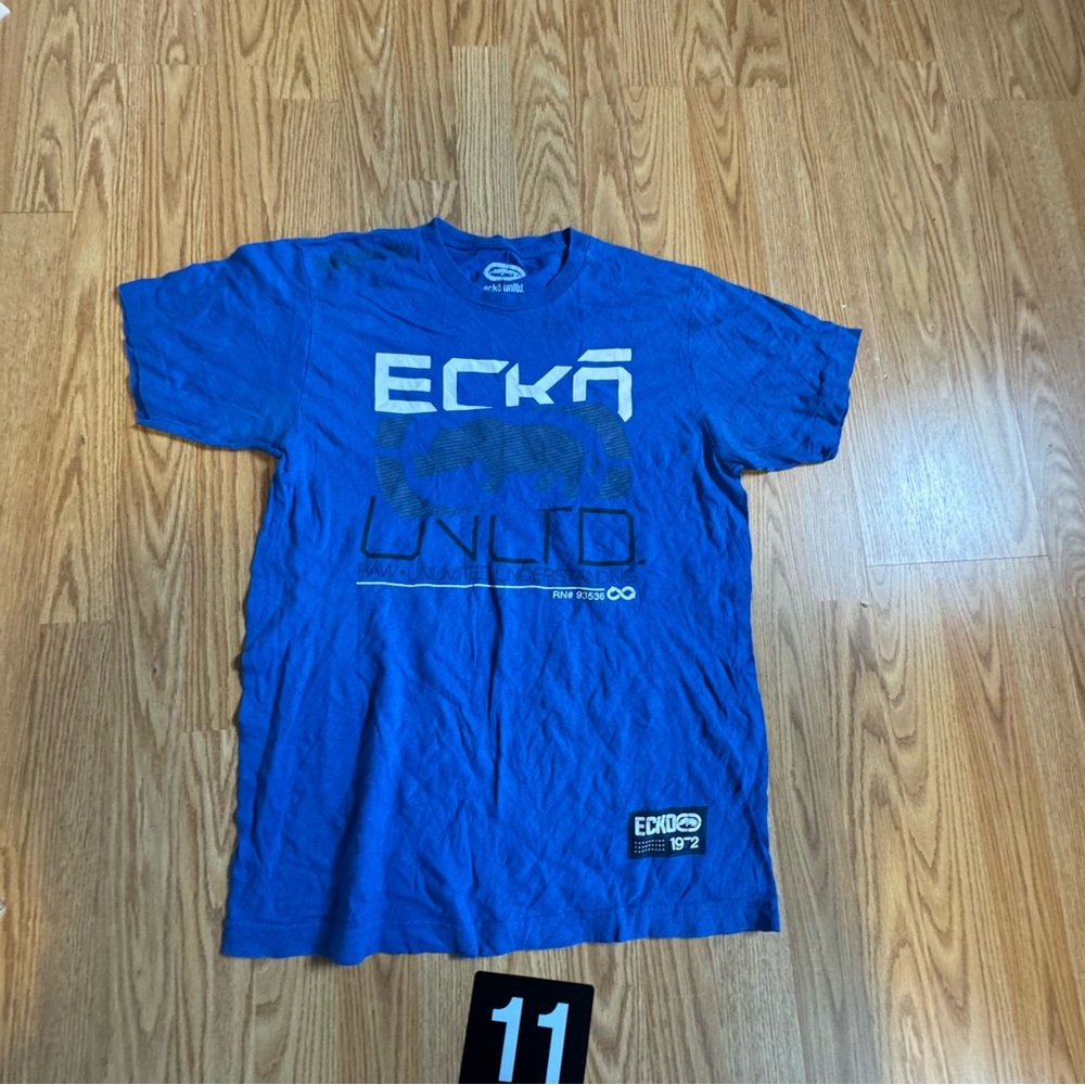 Ecko Unltd Blue Vintage Graphic T-Shirt M